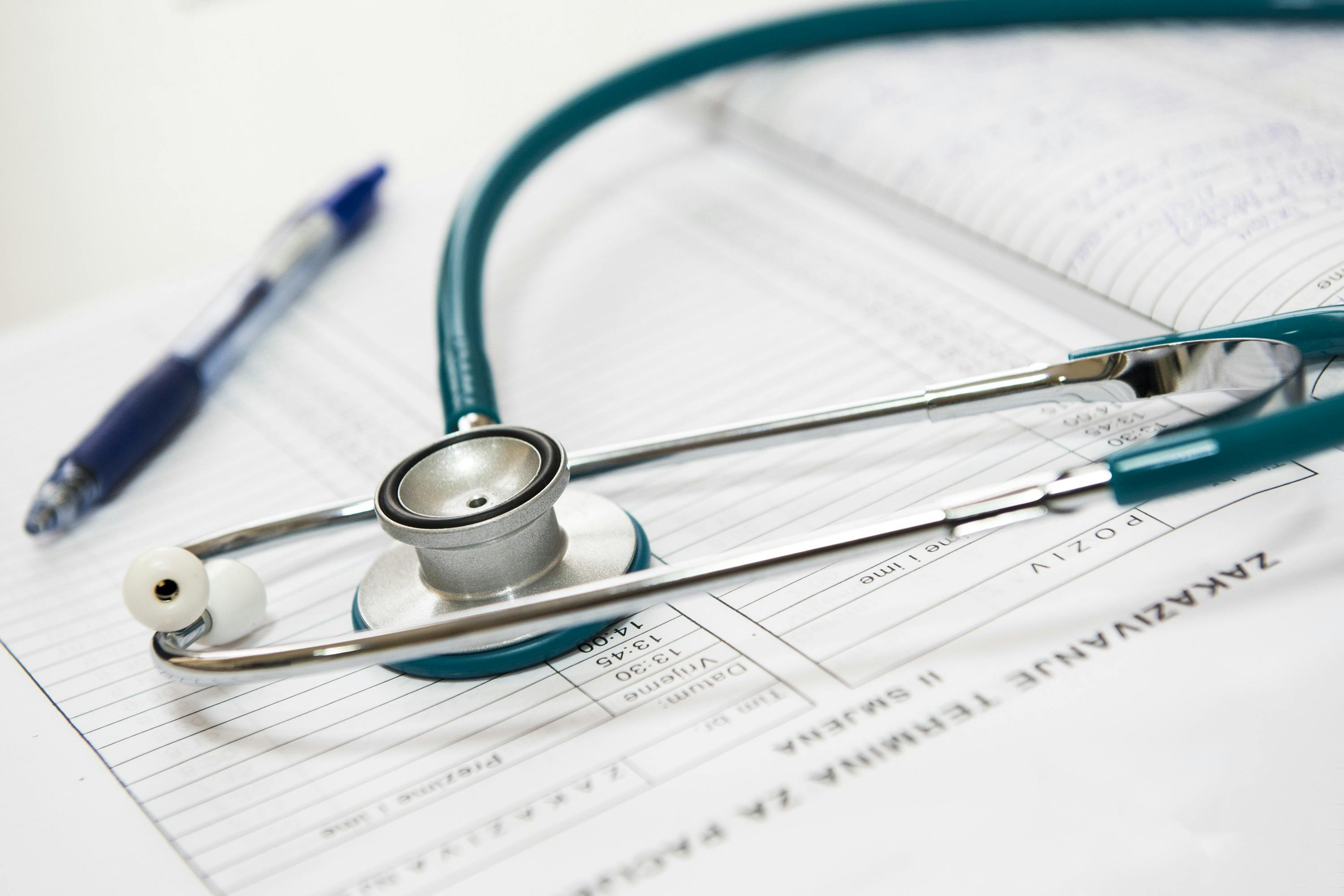 closeup of a stesthoscope
